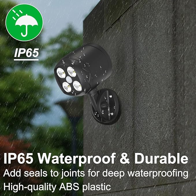 Motion Sensor Outdoor Lights Battery Motion Sensor Light Outdoor 6000K LED Spotlight Outdoor 8W 600 LM Security Lights for Outside Garage and Yard 2 Packs