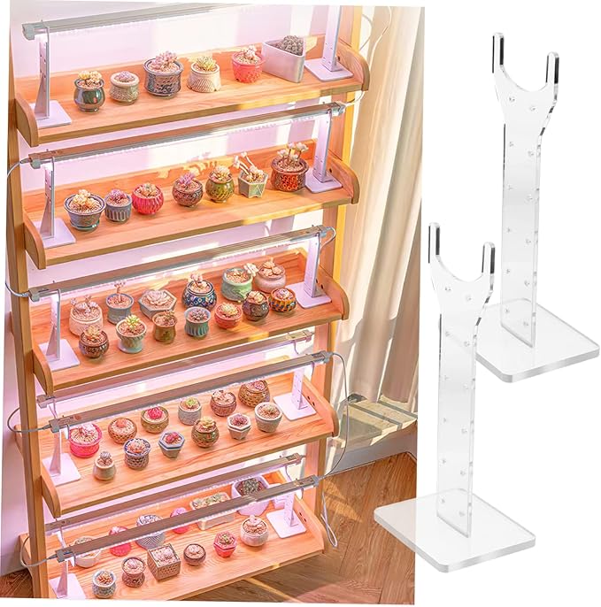 GANAZONO Indoor Plants Growing Light Stand Vertical Grow Light Stand Material Fall Off Protection Easy Installation Basket