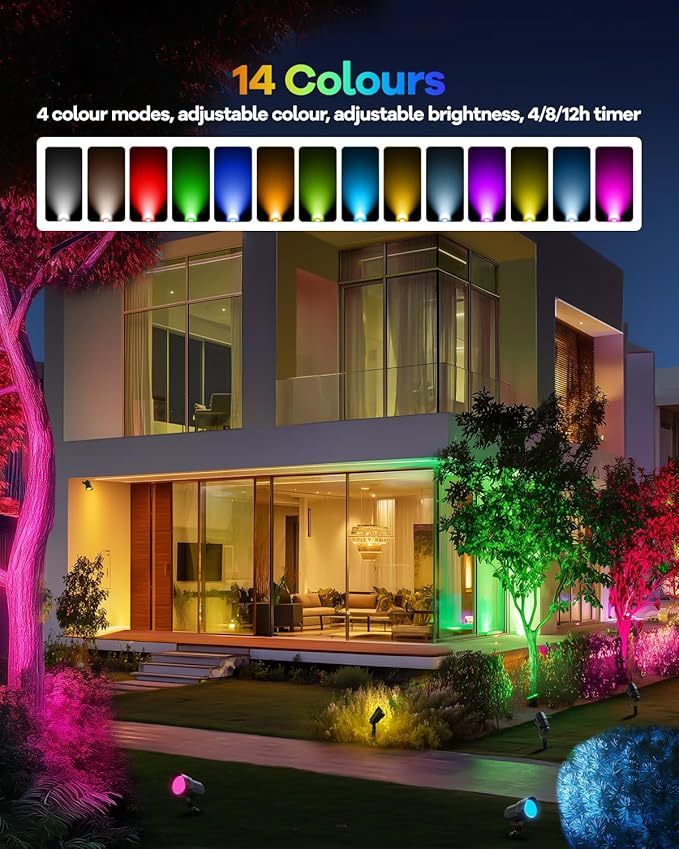 16/2 Low Voltage Landscape Wire + RGBW Low Voltage Landscape Lighting 12W with Remote Connectors