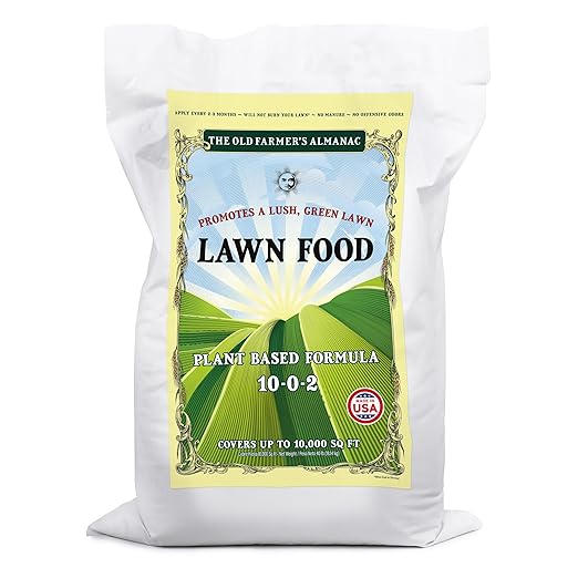 The Old Farmer's Almanac Lawn Food Fertilizer (40 Lb Pro Bag - Covers 10000 Sq Ft)