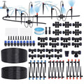 230FT Garden Irrigation System with 40 Nozzles &amp Emitters Automatic Watering System with 1/2 &amp 1/4 Tube and Barbed Fittings Garden Sprinkler for Raised Beds Greenhouse Lawn