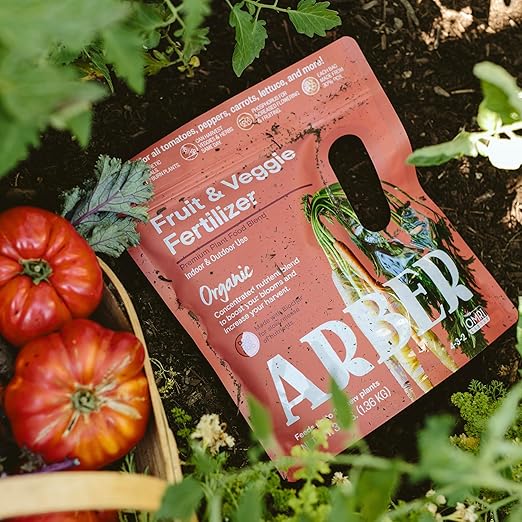 Organic Fruit &amp Vegetable Granular Fertilizer 4-Pack 4 lb - Nutrient-Dense Plant Food - Builds Soil Health Strengthens Roots Improves Moisture Retention - Safe for Organic Gardening &amp Polli