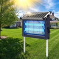 Solar Bug Zapper Outdoor Mosquito Zapper Waterproof Electric Fly Zapper Rechargeable Mosquito Killer Lamp with 10W Solar Panel 4500V Cordless Fly Trap for Backyard Patio Garden RV Camping