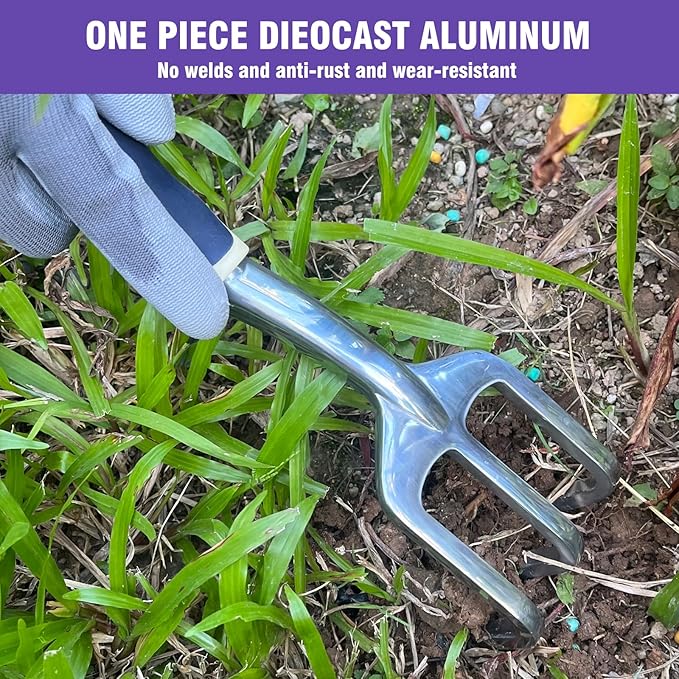 Gardening Tool Set 9-Piece Heavy-Duty Aluminum Garden Tools with Non-Slip Handles and Large Tool Bag with Storage Pockets Durable Hand Gardening Tools - Perfect Gardening Gift for Men and Wome