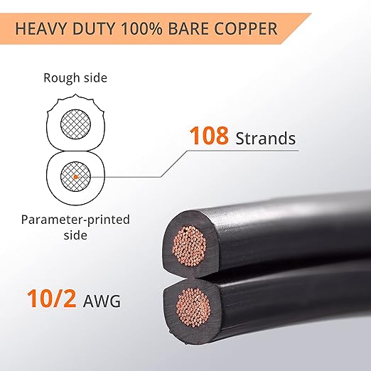 Wirefy 10/2 Low Voltage Landscape Wire 200 ft | Low Voltage Landscape Lighting Wire | Pure Copper | Outdoor Direct Burial | 10-Gauge 2-Conductor 200 Feet