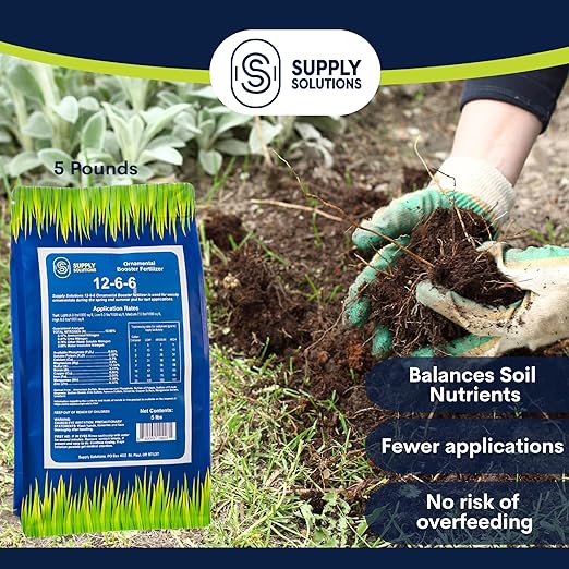 Supply Solutions 12-6-6 Ornamental Booster Fertilizer - Plant Food Topdress on Foliage Nurseries and Landscapes - Controlled Release NPK Plant Fertilizer with Macro and Micro Nutrients (5lbs)