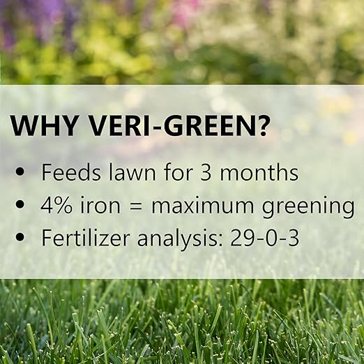 Jonathan Green (16005) Veri-Green Nitrogen Lawn Fertilizer - 29-0-3 Nitrogen Grass Fertilizer (15000 Sq. Ft.)