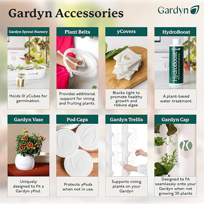 Gardyn Trellis Hydroponics Growing System Accessory That Supports Vining Indoor Plants – 10 Pack (for use with All Gardyn Vertical Indoor Garden Hydroponics Growing Systems and Tower Gardens)