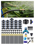 Drip Irrigation System 360 Degree Adjustable Garden Sprinkler High Output Mist Spray Nozzle for Potted Plants Easy Connect &amp Rotating Head Customizable Water Flow (100FT+26spray nozzles)