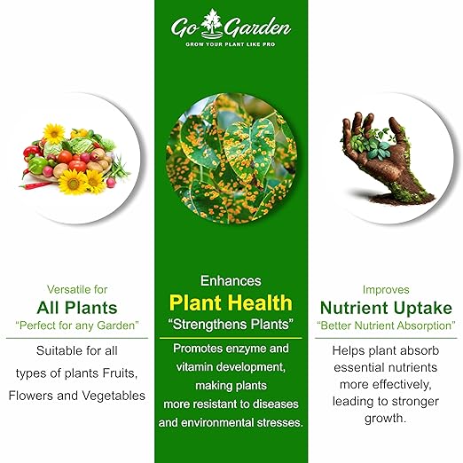 Go Garden Sulphur 90% WG Micronutrient Fertilizer 900G - Enhances Yield Quality &amp Quantity Ideal for Fruits Flowers Vegetables Efficient Sulphur Release Plant Growth Booster
