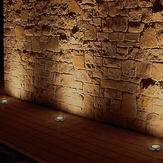 Buried Lights - Landscape Lights Outdoor Recessed Spot Light Honeycomb Anti-Glare Low Voltage 24V Outdoor Ground Lights IP67 Waterproof Courtyard Villa Buried Spotlight Garden Lighting(Yellow6W(DC