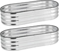 2 Pcs Raised Garden BedGalvanized Raised 4.5x2x1Ft Planter Boxes Outdoor with Easy Assembly Large Garden Bed for Vegetables Fruits Flowers Silver