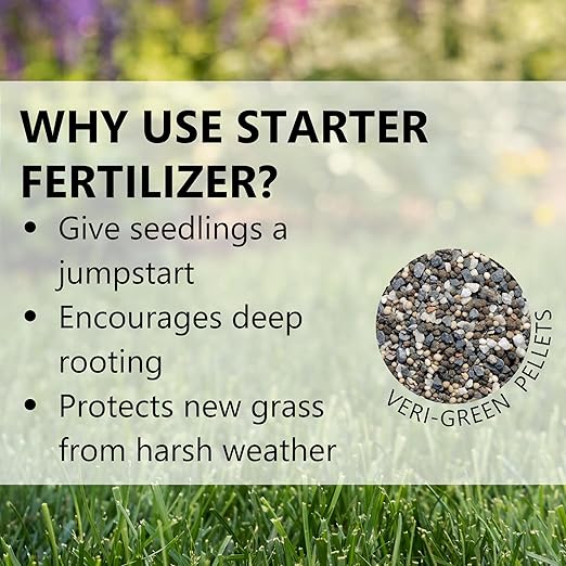 Jonathan Green (16008) Veri-Green Starter Fertilizer for Seeding &amp Sodding - 12-18-8 Starter Lawn Fertilizer (15000 Sq. Ft.)