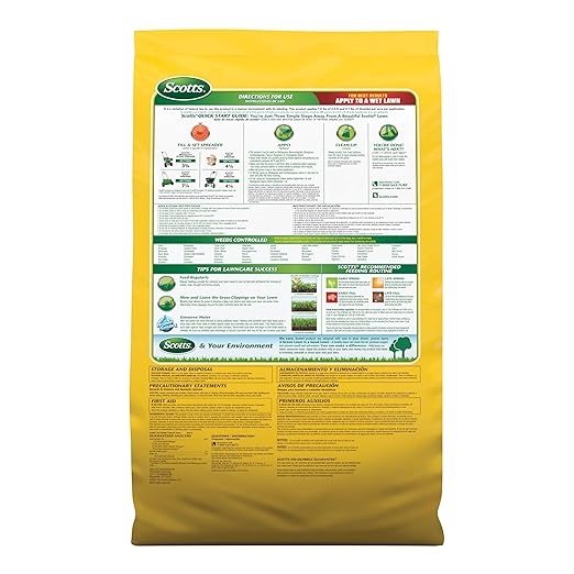 Scotts Turf Builder Weed and Feed5 - Weed Killer Plus Lawn Fertilizer Lawn Weed Killer Controls Dandelion and Clover Grass Fertilizer For Up To 12000 sq. ft. 33.95 lb.