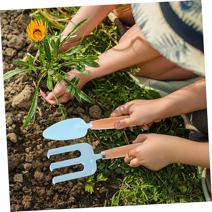 1set Boy Girl Gardening Tools Set Shovels Rake and Watering Pot for and Planting Fun Lightweight and Portable Gardening Kit for Boy Girl