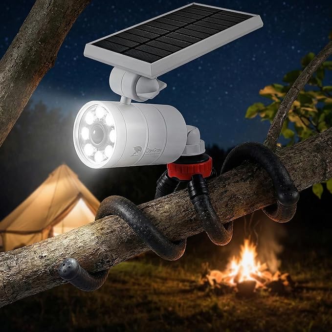 Solar Motion Sensor Outdoor Light with Portable Tripod - 1400LM Aluminum Security Floodlight for Outside Camping Dark Driveways &amp Backyard Anti-Theft - IP66 Extreme Weather Ready (No Wiring)