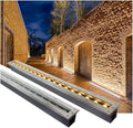 Outdoor Recessed LED Spotlight - IP67 Waterproof Buried Yard Lamp Rectangular Underground Light for Garden Hallway Driveway Stairway (Green 85-265V 18W Warm White 85)