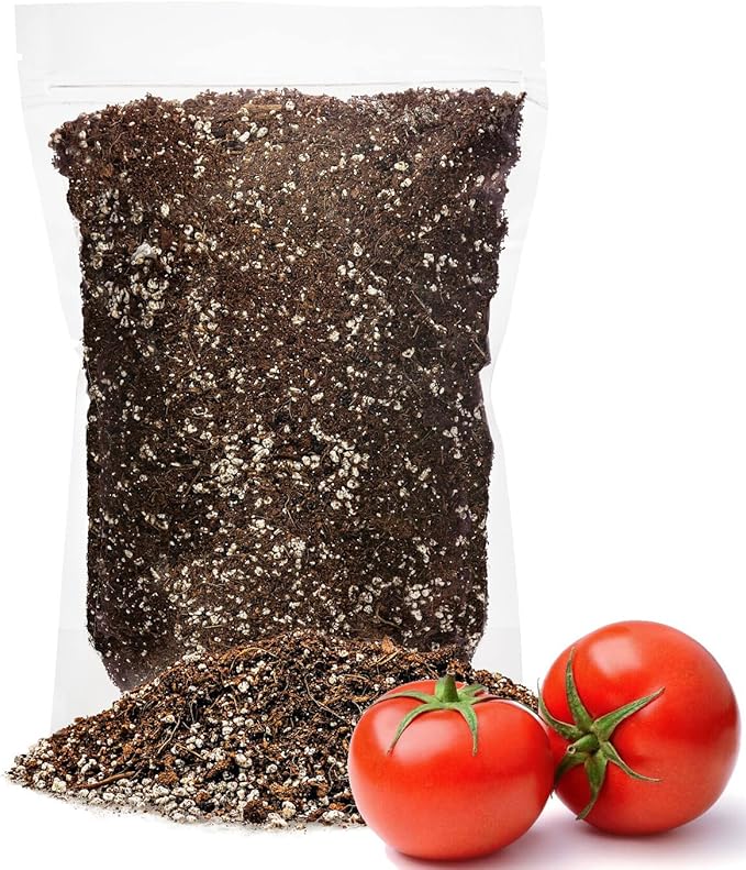 GARDENERA Organic Potting Soil for Tomato Plants - 3 Quart - Hand-Mixed with Natural Ingredients for Optimal Growth and Nutrient Retention