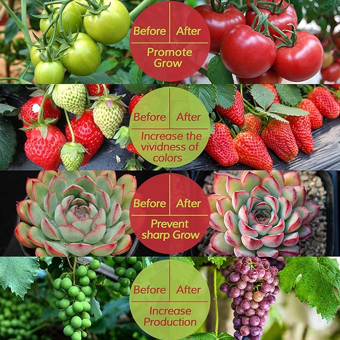 Yeory Solar Powered Grow Lights 16.4ft Plant Light Strip with Solar Panel Full Spectrum Grow Lights Heat Lamp for Outdoor Indoor Garden Greenhouse Supplies
