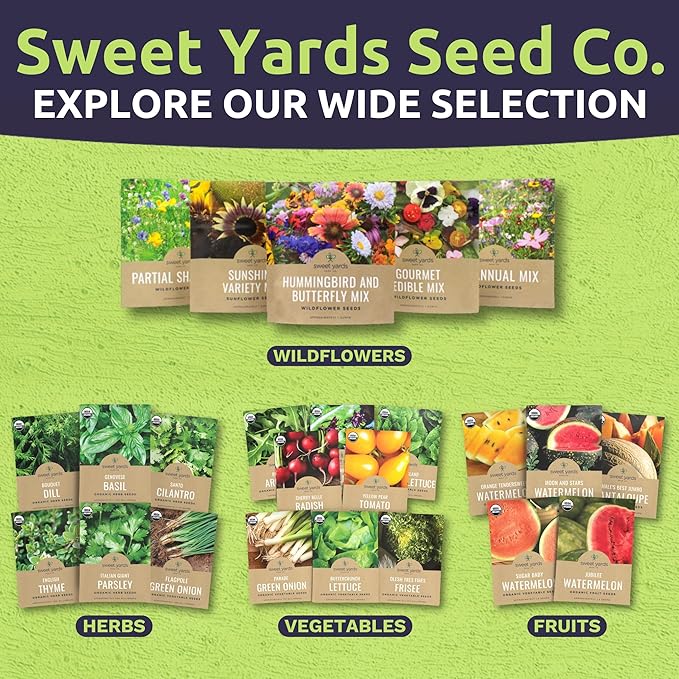 Southeast Regional Mix - Bulk 1/4 Pound Pouch - 48000 Flower Seeds for Planting - Wildflower Mix