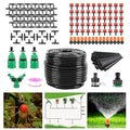 KOCASO 164FT Drip Irrigation System KitAutomatic Watering System Misting Plant Watering Drip Kit with 2 Kinds of Nozzles &amp 3Pcs Quick Connectors for GardenGreenhouse PatioLawn