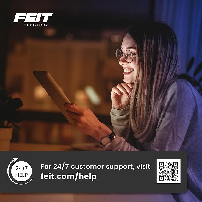 Feit Electric 11 Round LED Flat Panel Light Adjustable White 5 Color Temperatures Night Light Mode Dimmable Slim Profile with Interchangeable Magnetic Frames FP11RT/5CCT/NL/WH