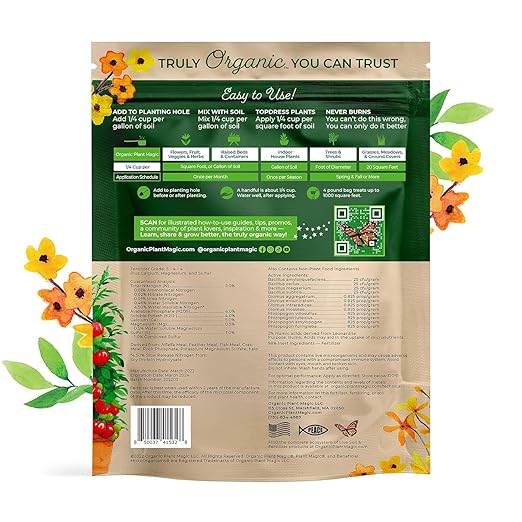 Organic Plant Magic - Truly Organic™ Slow Release Granular Fertilizer: Long-Lasting Plant Food Granules - Indoor &amp Outdoor Flowers Vegetable Gardens Fruit Trees Shrubs House Plants (Two 4 lb B