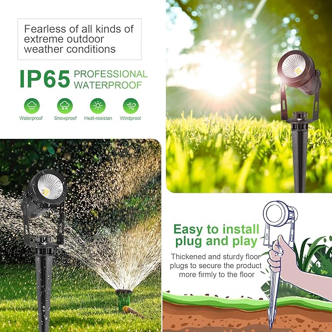 Low Voltage Landscape Lights 6 Pack+Outdoor Landscape Lights 4 Pack+Extendable Lights 2 Pack