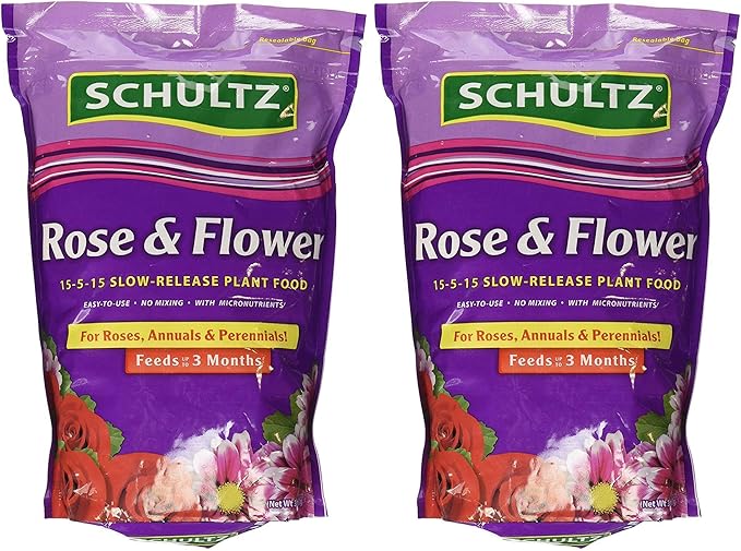 Schultz Spf48410 Rose &amp Flower Slow-Release Plant Food 15-5-15 3.5 Lbs Pack of 2