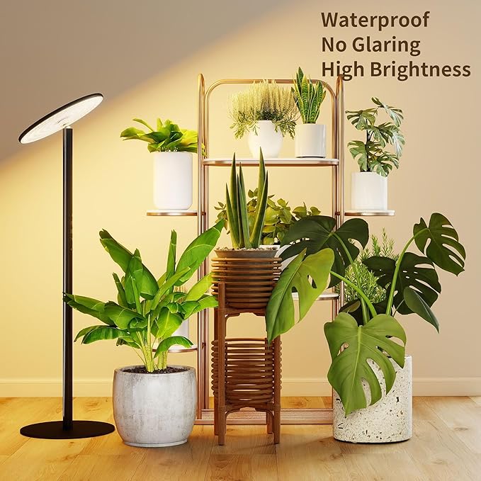 chiphy Desk Grow Lights for Indoor Plants Full Spectrum LED Plant Light 40W Aluminum Tabletop Grow Lamp Automatic Timer 4H/8H/12H 16''-30'' Height Adjustable Remote for Large Small Plants