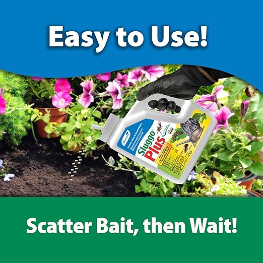 Monterey Sluggo Plus Bundled with Measuring Spoon - Snail &amp Slug Killer Plus Controls Other Insects OMRI Listed for Organic Gardening - 2.5 lb jug