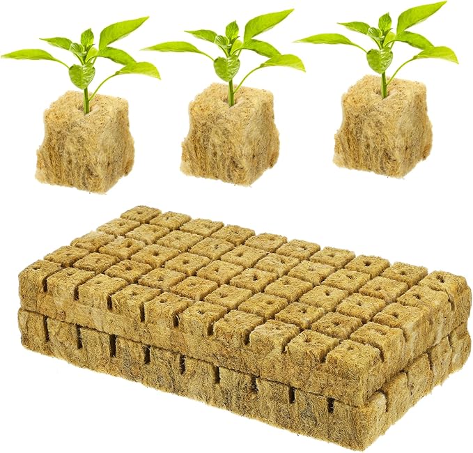 Toyvian 100Pcs Soilless Cultivation Planting Cubes for Hydroponics Soft Texture with Water Absorption for Starting and Plant Propagation