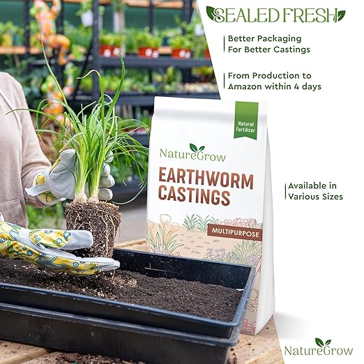Earth Worm Castings 15LB - Organic Fertilizer Includes Humic Acid - Pure Worm Castings for Gardening