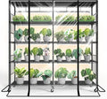 Bstrip Indoor Greenhouse with Grow Light Large Plant Shelf with 8 Pack T8 Full Spectrum Plant Lights and Cover mini Greenhouse for Indoor Plant Seed Starting (58 L x 13.8 W x 59 H)