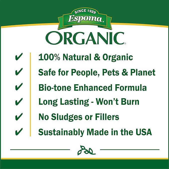 Espoma Organic Plant-Tone 5-3-3 Natural &amp Organic All Purpose Plant Food 36 lb. Bag The Original Organic Fertilizer for All Flowers Vegetables Trees and Shrubs