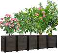 Large Raised Planter Box Outdoor Self Watering 78.7x15.7x19.7 Deep Raised Garden Bed - Elevated Garden Box with Drainage Plug Rectangular Garden Planter Perfect for Patio Balcony Deck