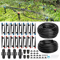 Quick-Connect 200FT Drip Irrigation System Kit Automatic Garden Plant Watering System for Greenhouse Yard Lawn with 1/2 inch 1/4 inch Irrigation Tubing Hose and Accessories