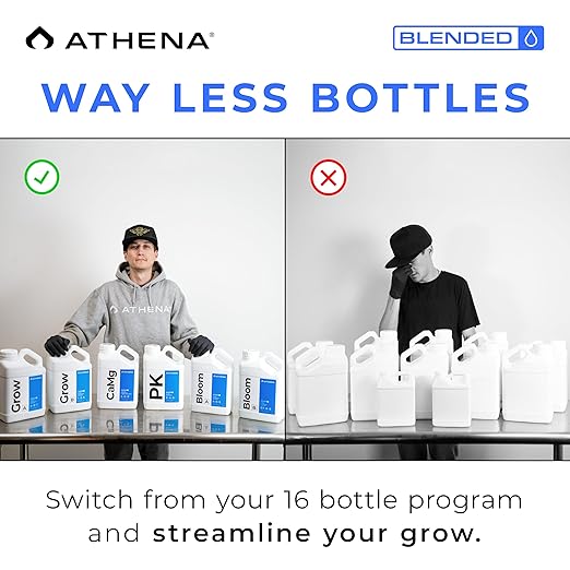 Athena Blended Grow B | Vegetative Liquid Fertilizer for Hydroponics &amp Soil | Plant Food for Veg Stage Growth | NPK 1-3-5 | 1 Gallon