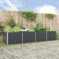 Steel Raised Garden Bed for Gardening Metal Planter Box for Vegetables Fruits Flowers 151.57 x 39.37 x 29.53 in Anthracite-719