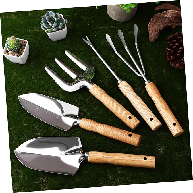 Kisangel 1set Garden Tools Set Hand Tools Handles Trowel Weeder and for Gardening Enthusiasts and Home Gardeners