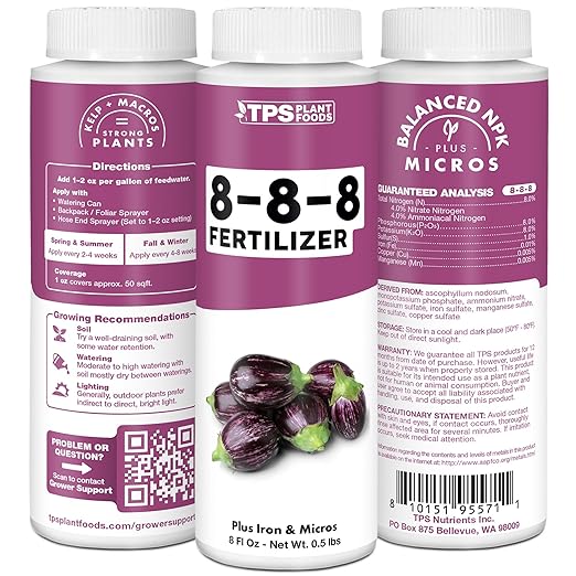8-8-8 Fertilizer for Plants Great for Shrubs Vegetables and Flowers Plant Fertilizer by TPS Plant Foods 1 Gallon (128oz)