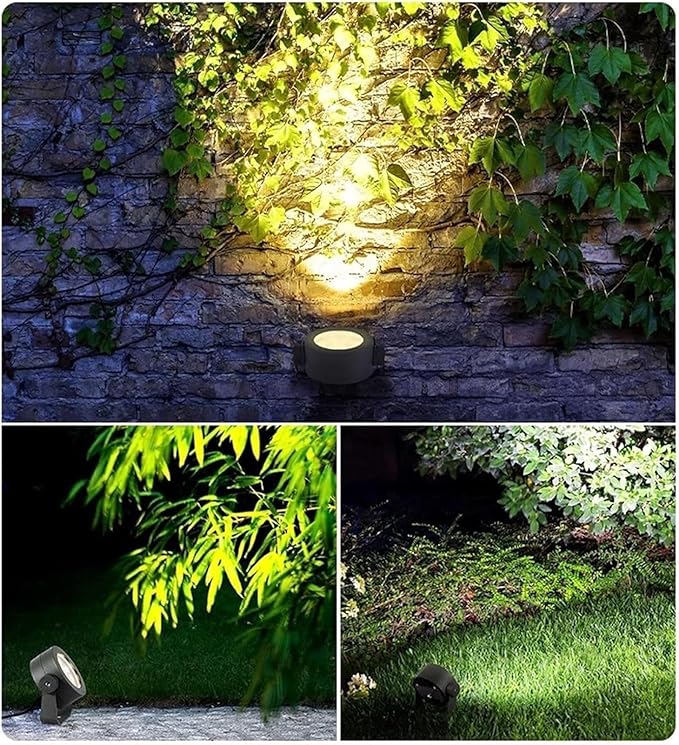 Rotating Landscape Lighting Tree Light AC85V~265V LED Beam Spotlight IP66 Waterproof Led Beam Lamp Outdoor Projection Spot Lights(Green18w)