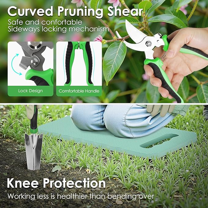 Orientools Gardening Gifts for Women &amp Men Garden Tools Set Kit with Bag 11 Piece Gardening Hand Tools Allotment Gifts for Gardeners
