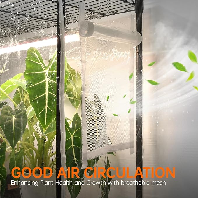 Bstrip Indoor Greenhouse with Grow Light Mini Green house with 5 Pack T8 Full Spectrum Plant Lights Plant Shelf with Tent for Indoor Plant Seed Starting Seed Tray 29.5x13.8x71