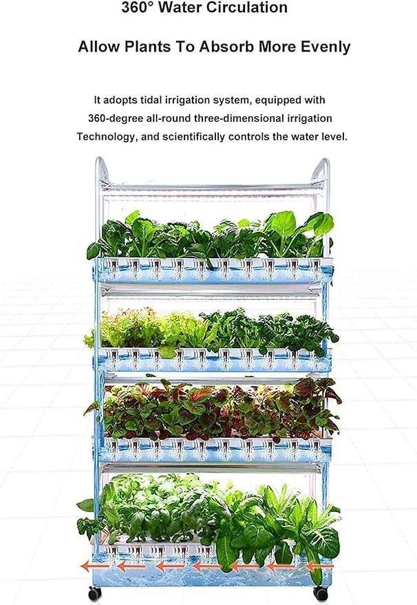Hydroponic Growing Kits Garden Hydroponic Growing Vertical Tower48/64 /90/120 Planting Spaces Indoor Gardening for Planting L
