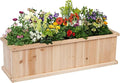 Shine Company Premium Cedar Raised Garden Bed Planter Box for Vegetables Flowers or Herbs 40 L x 12 D x 12 H