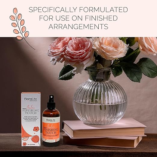 FloraLife Fresh-Cut Flowers Care Kit - Nutrition Hydration &amp Cleaning Solution with Cutting Shears