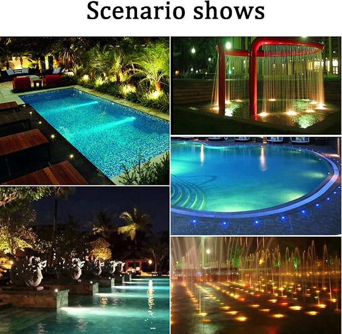 Outdoor Low Voltage 24V LED Underground Spotlight - Anti-Rust Aluminum Recessed Landscape Light for Swimming Pools Fish Ponds and River Courses