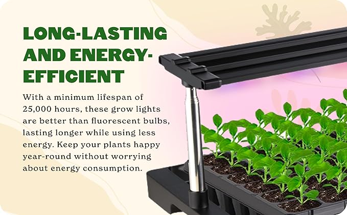 Epic Gardening Seed Starting Bundle - Heat Mat &amp Standard Full-Spectrum Grow Light | Heavy-Duty 10 x 20.75 Mat &amp Adjustable LED Light with Timer | Indoor Germination Seedling Growth &amp P
