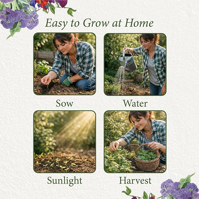Botanical Interests: Cool Season Garden Seed Bundle - 8 Individual Seed Packets: Non-GMO Frost-Tolerant Vegetable &amp Flower Seeds: Grow Leafy Greens &amp Hardy Crops